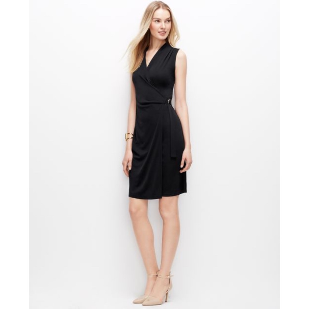Ann Taylor Matte Jersey Wrap Dress